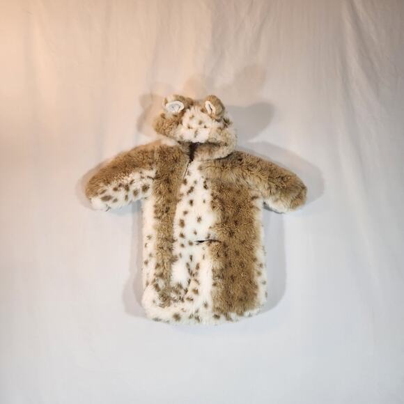 RESTORATION HARDWARE Baby & Child Brown Cream Faux Fur Mob Wife Baby 0-6 M - Picture 1 of 11